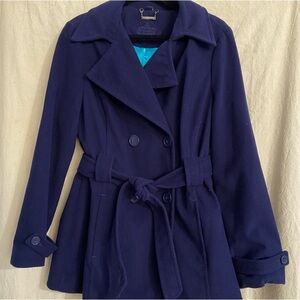 JouJou Coat Dark Blue with Aqua Lining Medium